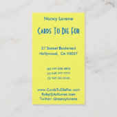 Selena in den hellen Farben - Visitenkarten Visitenkarte (Rückseite)