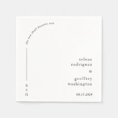 Selena Minimalistisch Arch Moderne Hochzeit Serviette (Vorderseite)