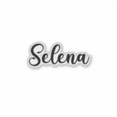 Selena Name - Handgeschriebene Kalligrafie Aufkleber (Vorderseite)