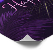 Selena Name Vorname lila retro Poster Geburtstag (Ecke)