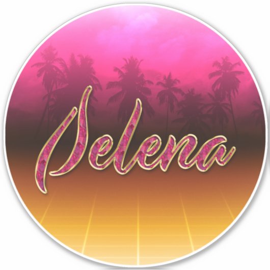 Selena Vorname Name golden pink Aufkleber Sticker (Vorderseite)