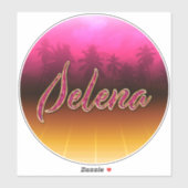 Selena Vorname Name golden pink Aufkleber Sticker (Blatt)