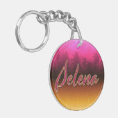 Selena Vorname Name golden pink Schlüsselanhänger (Vorderseite links)