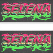 Selena Vorname Name Graffiti Aufkleber Sticker (Vorderseite)
