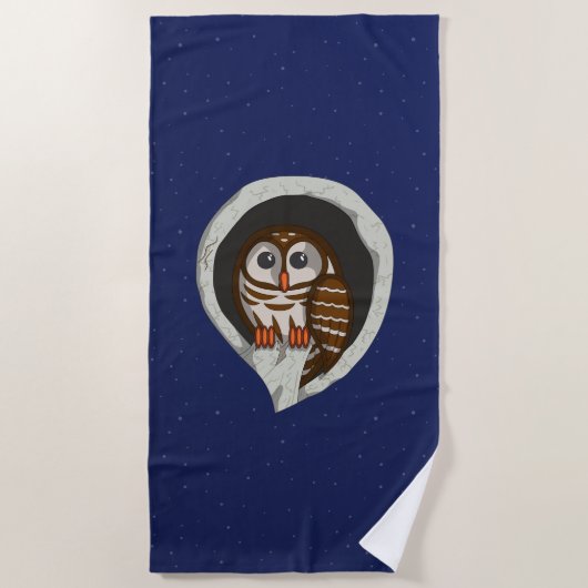 Selene das Owl Beach Handtuch (Vorderseite)