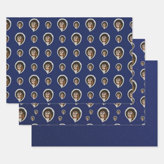 Selene das Owl Wrapping Paper Set Geschenkpapier Set (Set)