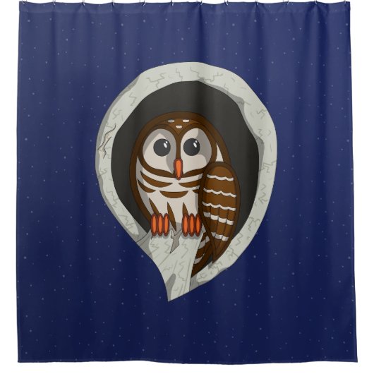 Selene der Owl Duschvorhang (Vorderseite)