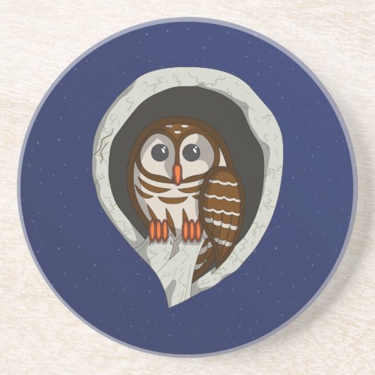 Selene der Owl Sandstone Untersetzer (Vorne)
