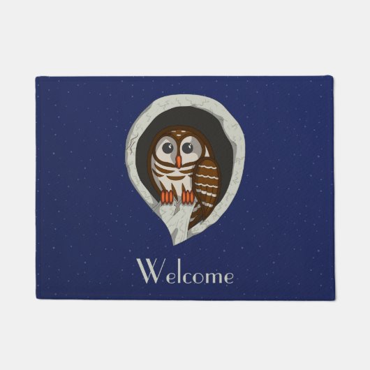 Selene die Eule Doormat Fußmatte (Vorderseite)