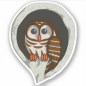 Selene die Owl Contour Sticker (Vorderseite)