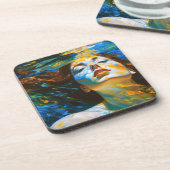 "Selene" - Frauen im Wasser Getränkeuntersetzer (Linke Seite)