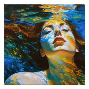 "Selene" - Frauen im Wasser Poster
