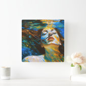"Selene" - Frauen im Wasser Quadratische Wanduhr (Zuhause)