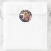 Selene Moon Goddess MoonChild Runder Aufkleber (Tasche)
