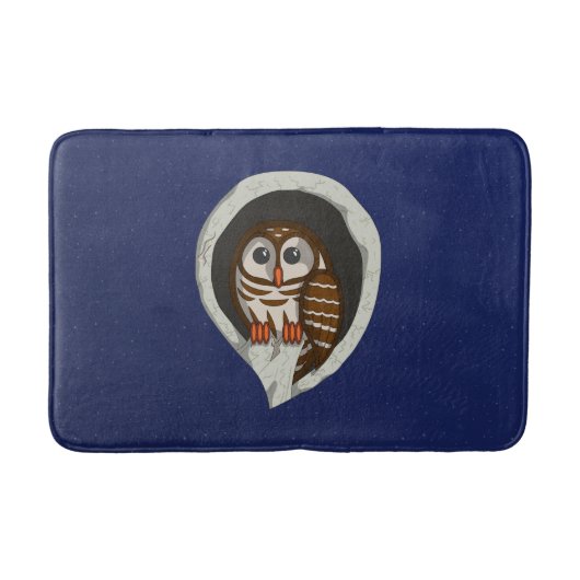 Selene the Owl Bath Mat Badematte (Vorderseite)