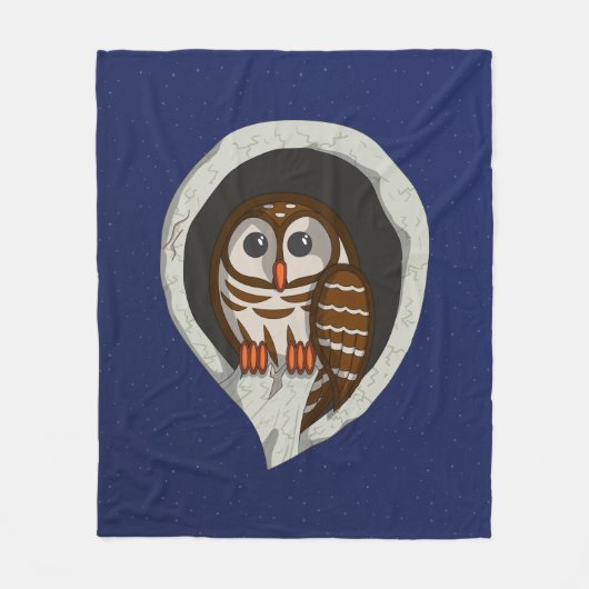 Selene the Owl Fleece Blanket (Vorderseite)