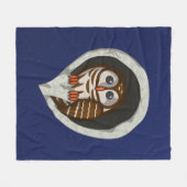 Selene the Owl Fleece Blanket (Vorderseite (Horizontal))