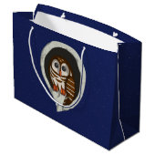 Selene the Owl Gift Bag Große Geschenktüte (Rückseite Schrägansicht)
