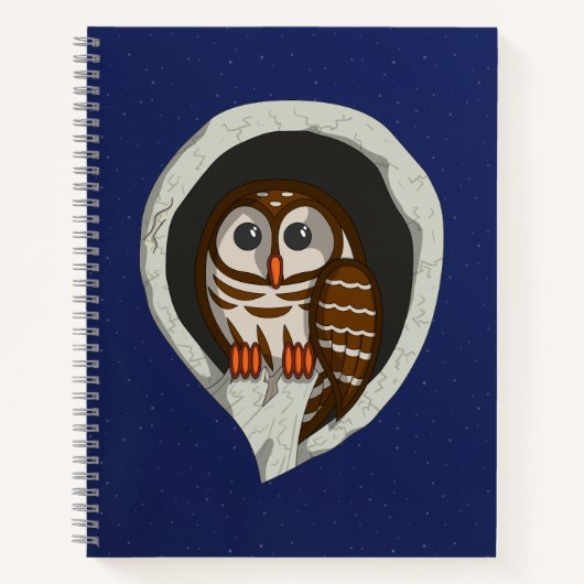 Selene the Owl Spiral Notebook Notizbuch (Vorderseite)