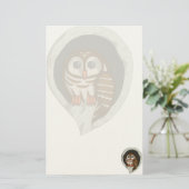 Selene the Owl Stationery Briefpapier (Stehend Vorderseite)
