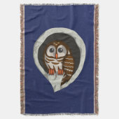 Selene the Owl Throw Blanket Decke (Vorderseite Vertikal)