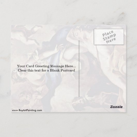 Selene und Endymion von Sebastiano Ricci Postkarte (Rückseite)