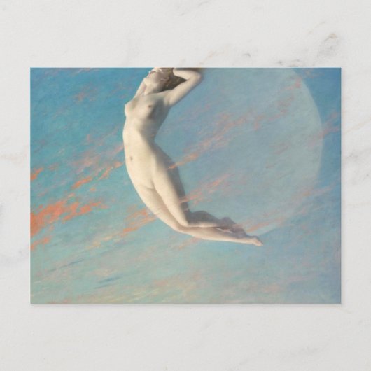 Selene von Albert Aublet 1880 Frauen und Mond Postkarte (Vorderseite)