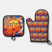 Selenelion Ofenhandschuh & Topflappen-Set (Vorderseite)