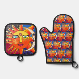 Selenelion Ofenhandschuh & Topflappen-Set