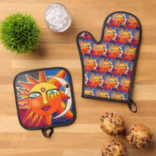 Selenelion Ofenhandschuh & Topflappen-Set