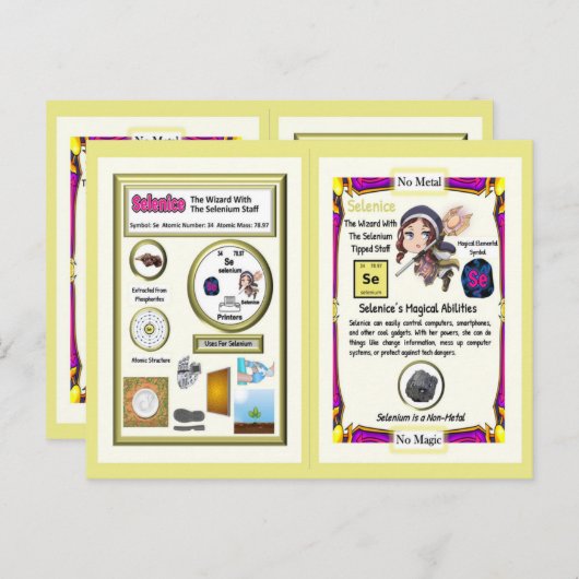 Selenice Wizard - Selenium Element Postkarte (Vorne/Hinten)