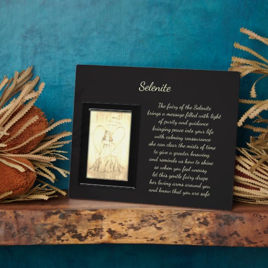 Selenite Crystal Fairy Fotoplatte (Seite)