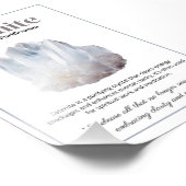 Selenite Crystal Meaning Poster (Ecke)
