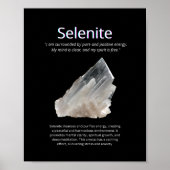 Selenite Crystal Stone Bedeutung Poster (Vorne)