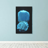 Selenite Form von Gypsum, einem fluoreszierenden M Leinwanddruck (Insitu (Holzboden))