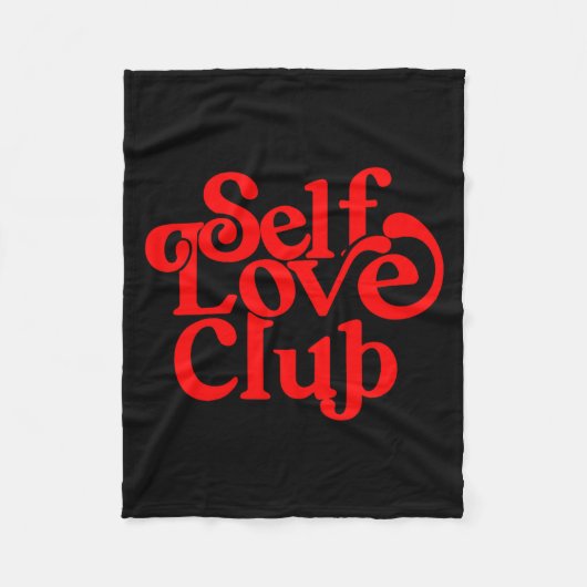 Self Care Club Sitive Aesthetic Self Love Valentin Fleecedecke (Vorderseite)