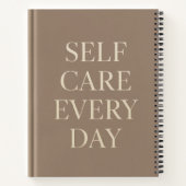 Self Care Every Day" Inspirational School Notebook Notizblock (Rückseite)
