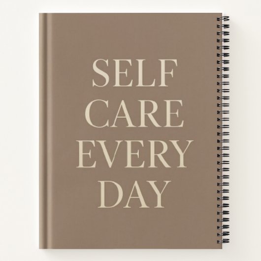 Self Care Every Day" Inspirational School Notebook Notizblock (Rückseite)