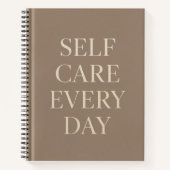 Self Care Every Day" Inspirational School Notebook Notizblock (Vorderseite)