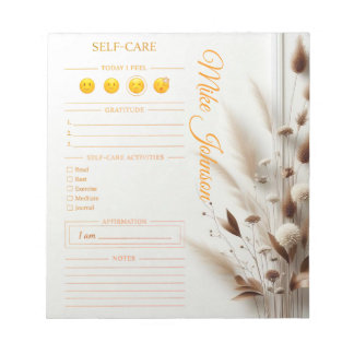 Self Care klassischer Planer gold Luxus Wasserfarb Notizblock