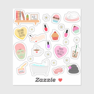 Self Care Me Time Cosy Chilling Bullet Journal Aufkleber