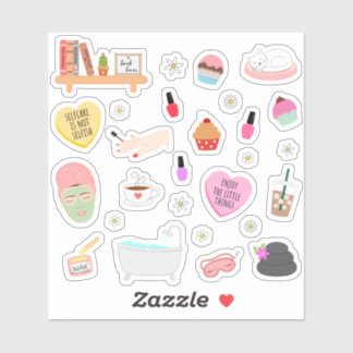 Self Care Me Time Cosy Chilling Bullet Journal Aufkleber