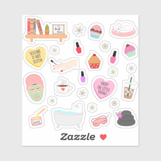 Self Care Me Time Cosy Chilling Bullet Journal Aufkleber (Blatt)