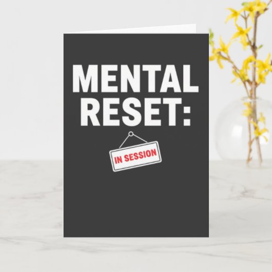 Self Care Mode Quiet Time In Session Stress Karte (Gelbe Blume)