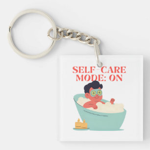 Self-Care-Modus: ON - Niedlich & lustig Cartoon Ba Schlüsselanhänger
