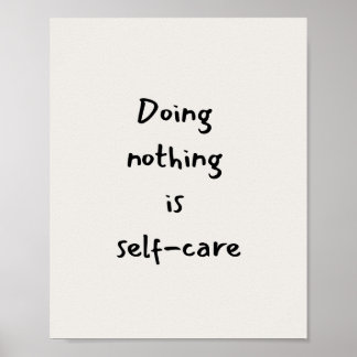 Self-care quote poster