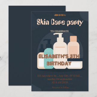 Self-Care Skin Care Party Invitation  Relax & Glow Einladung