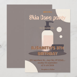 Self-Care Skin Care Party Invitation  Relax & Glow Einladung
