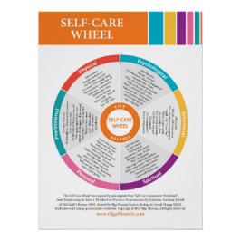 Self Care Wheel in Color! Glänzende Poster