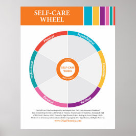 Self Care Wheel in Color! (Leere) Poster